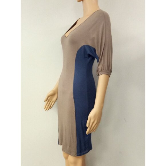 Soprano Women's Brown Blue Mini Dress Size Medium - Picture 2 of 6